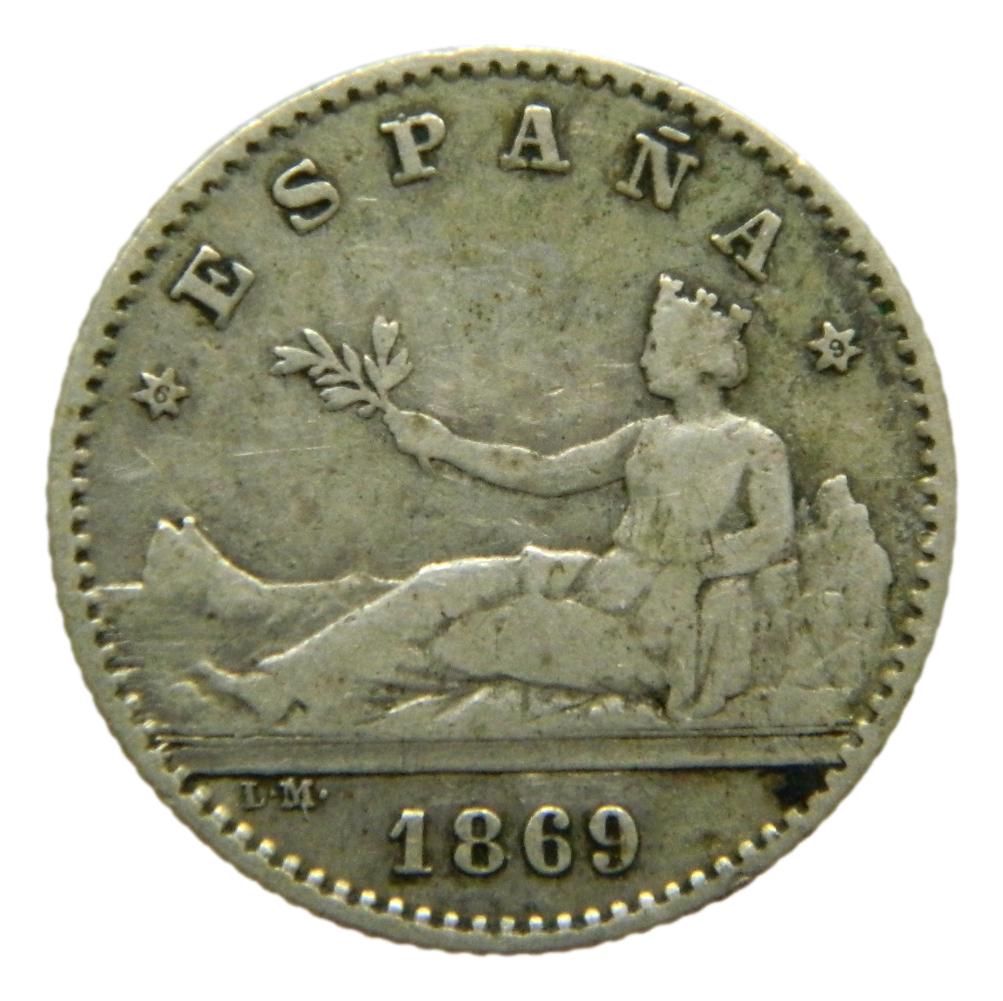 1869 *6-9 - GOBIERNO PROVISIONAL - 50 CENTIMOS - SNM