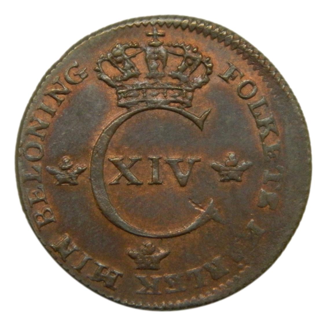 1820 - SUECIA - 1/4 SKILLING - ESTOCOLMO - KARL XIV JOHAN - S9/819