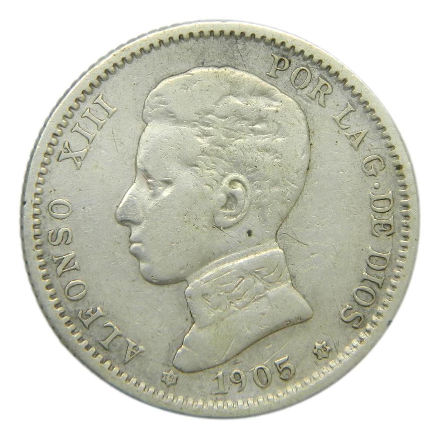 1905 *19-05 - ALFONSO XIII - 1 PESETA - SMV - BC