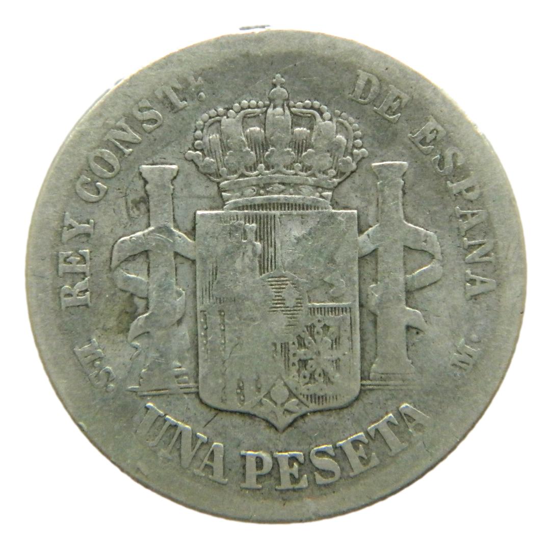 1884 - ALFONSO XII - 1 PESETA - MSM - BC-
