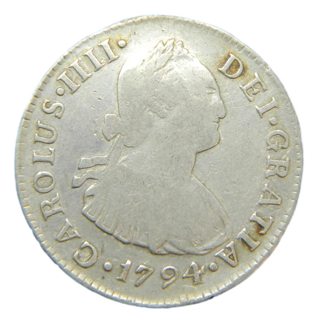 1794 IJ - CARLOS IV - 2 REALES - LIMA - MBC