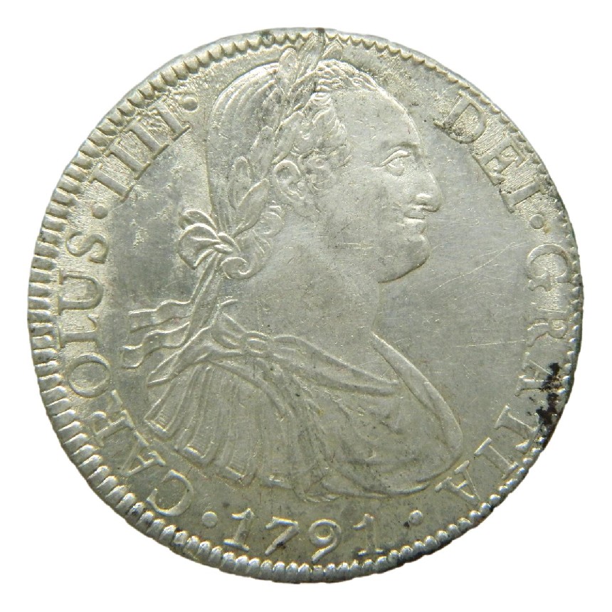 1791 FM - CARLOS IV - 8 REALES - MEXICO - EBC