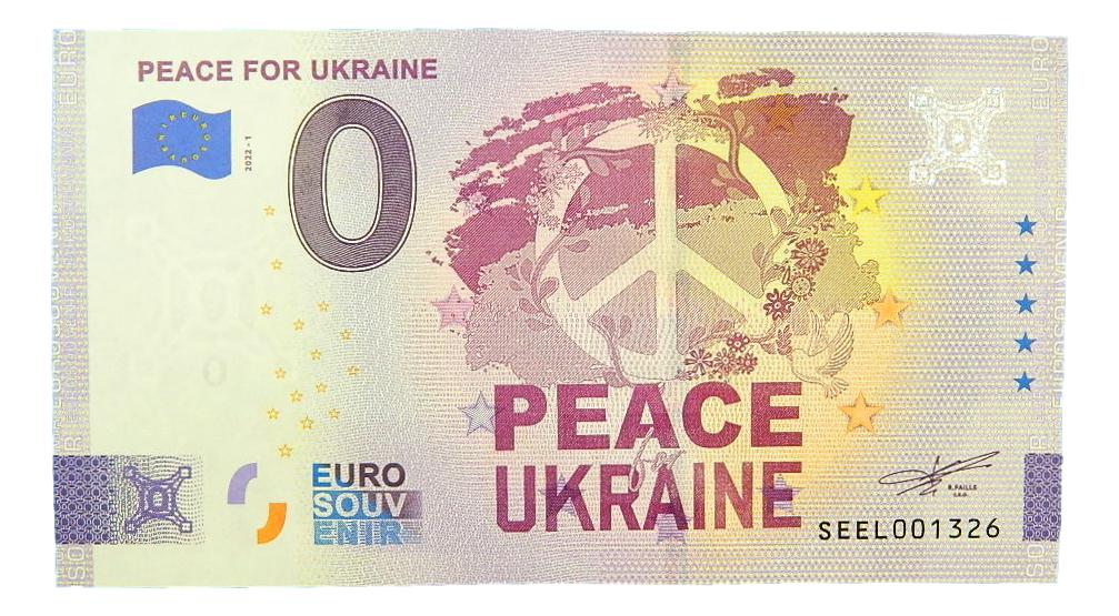 BILLETE 0 EUROS - PEACE FOR UKRAINE