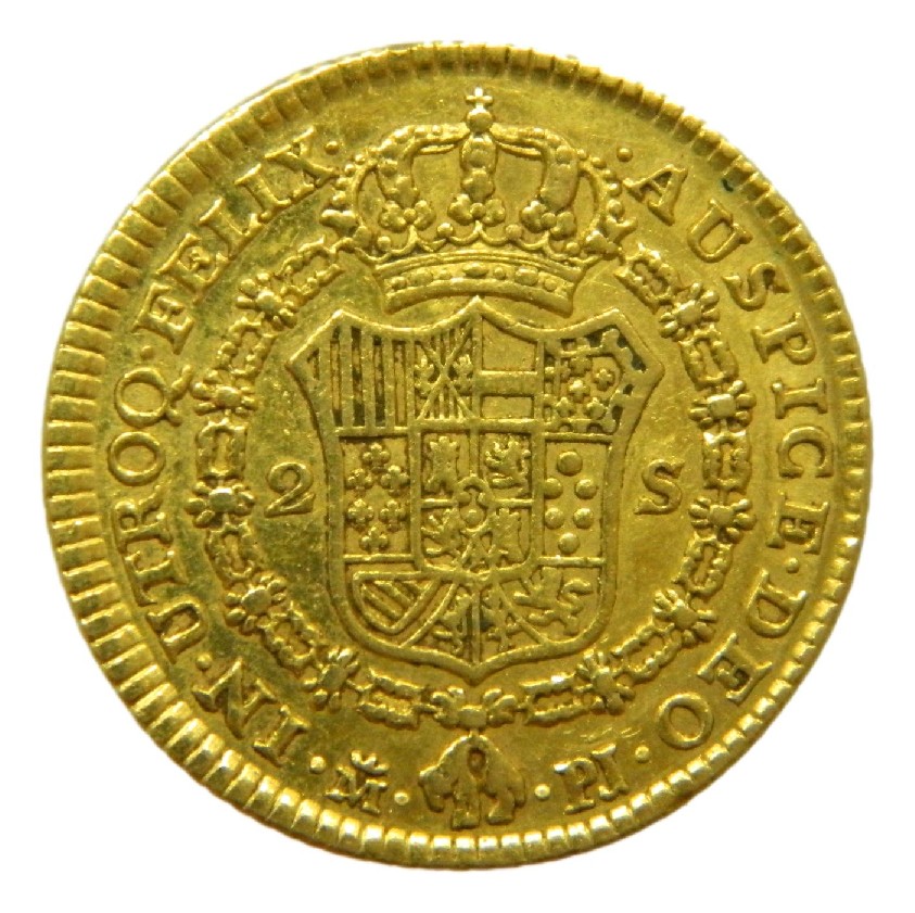 1776 PJ - CARLOS III - 2 ESCUDOS - MADRID - MBC+