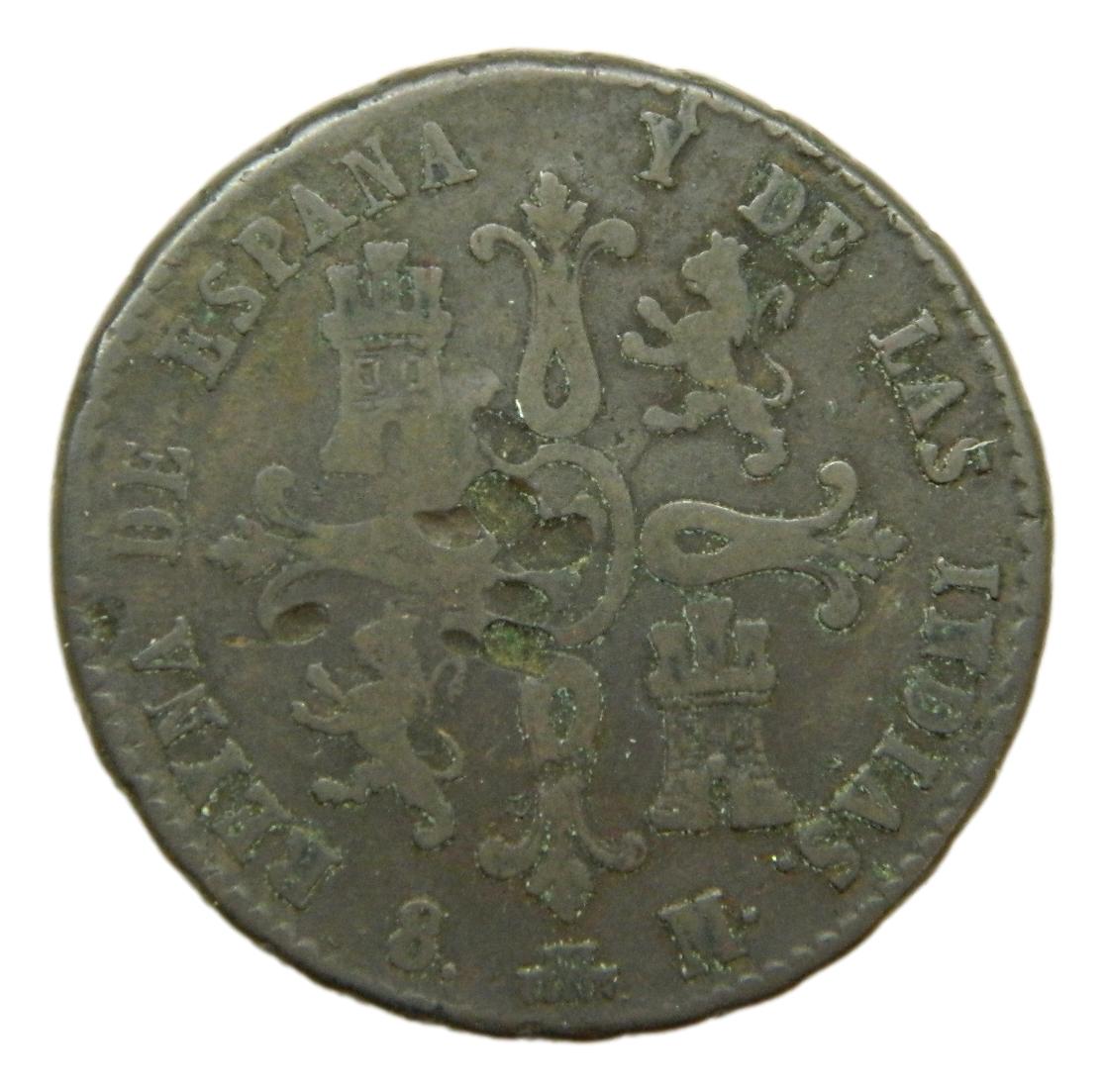 1836 - ISABEL II - 8 MARAVEDIS - SEGOVIA - BC