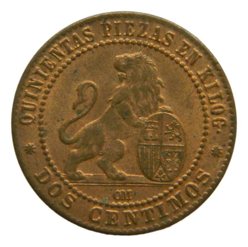 1870 OM - GOBIERNO PROVISIONAL - 2 CENTIMOS - SC