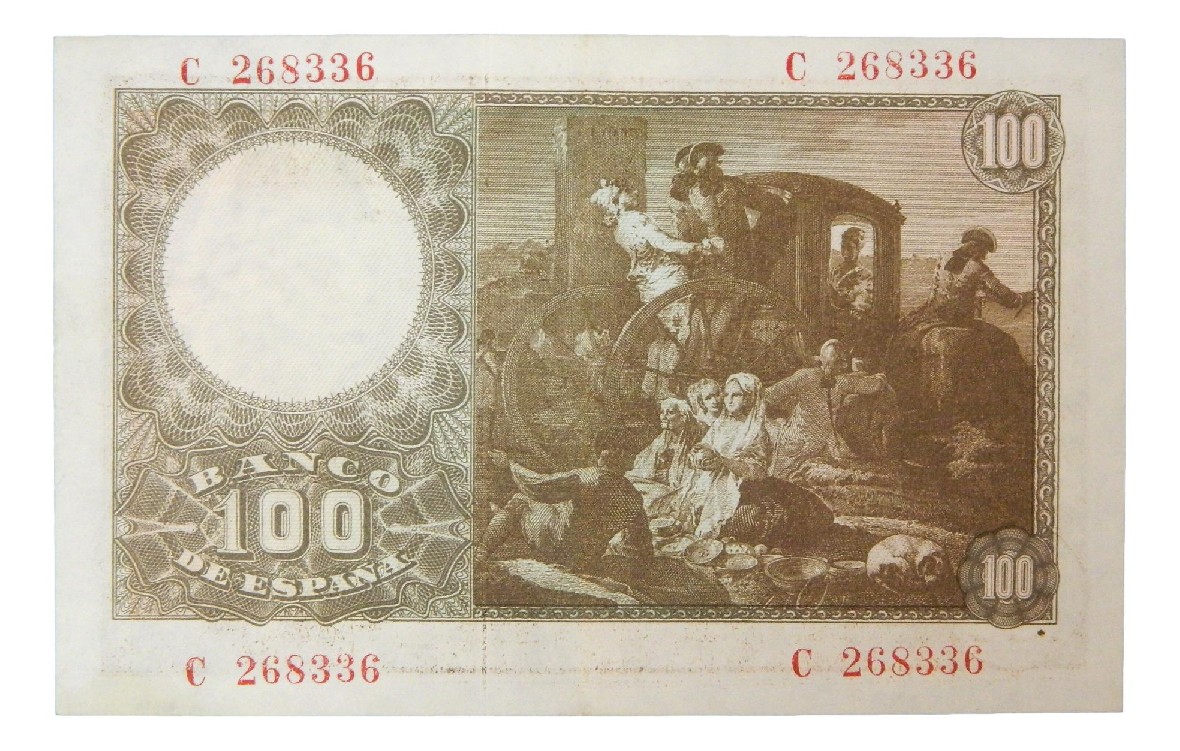 1948 - ESPAÑA - BILLETE - 100 PESETAS - SERIE C - MBC+