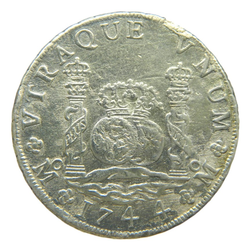 1744 MF - FELIPE V - 8 REALES - MEXICO - MBC