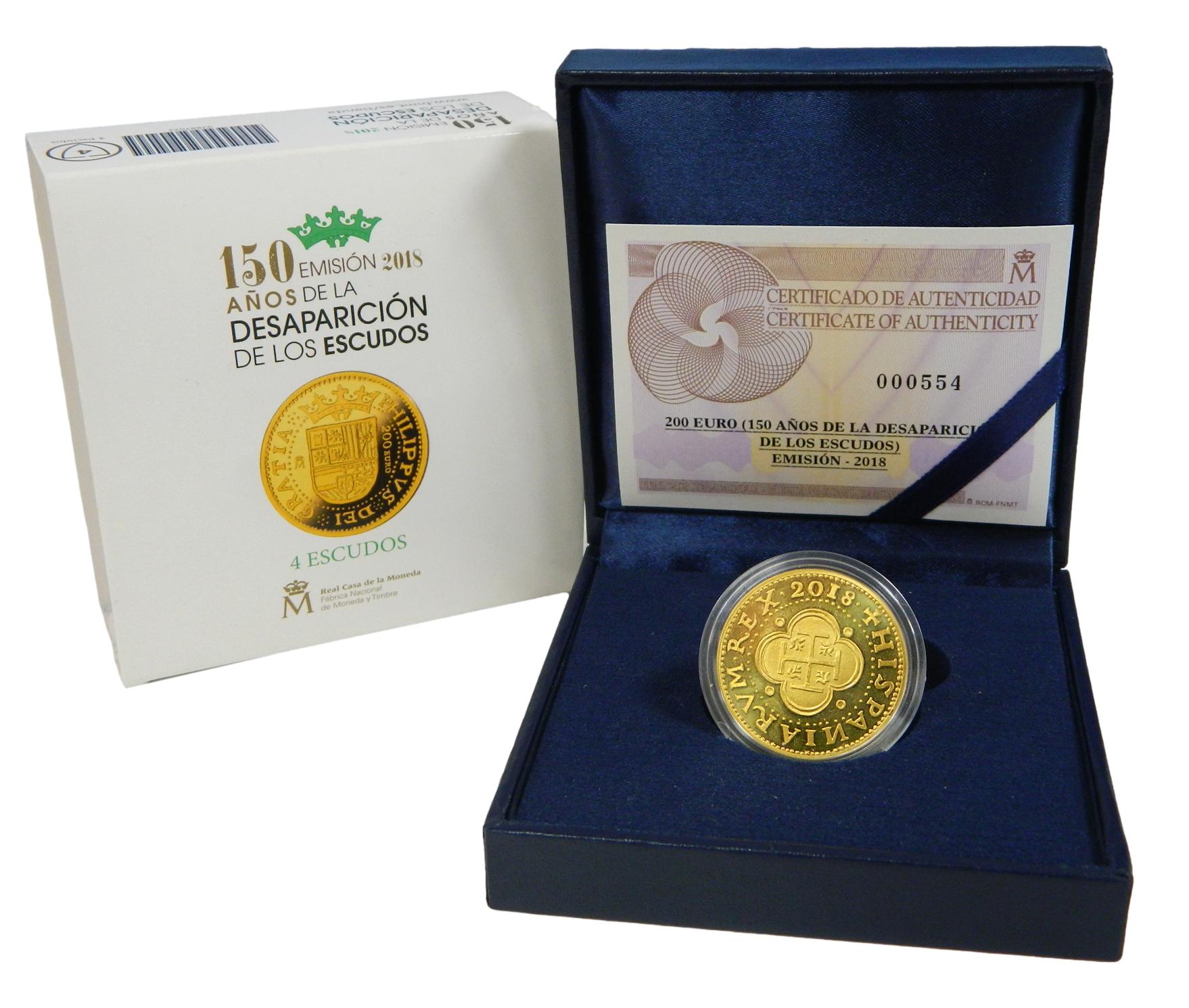2018 - ESPAÑA - 200 EURO - 150 AÑOS DESAPARICION DE LOS ESCUDOS