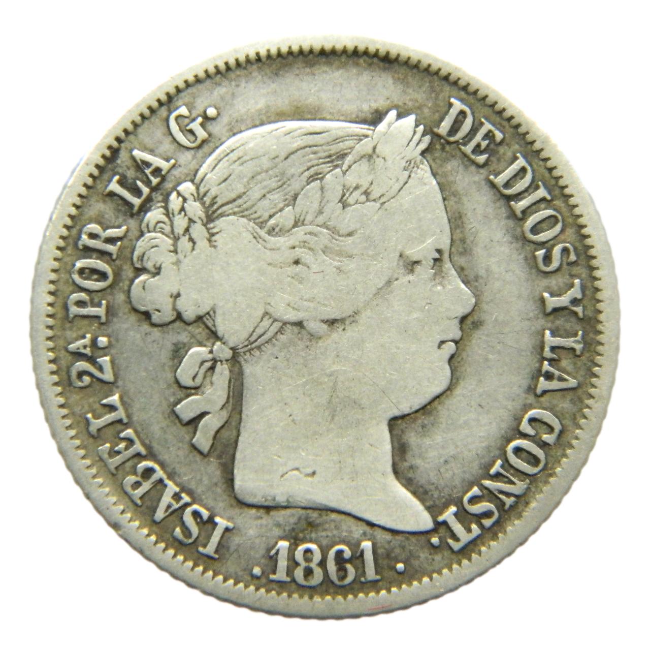 1861 - ISABEL II - 4 REALES - BARCELONA - MBC