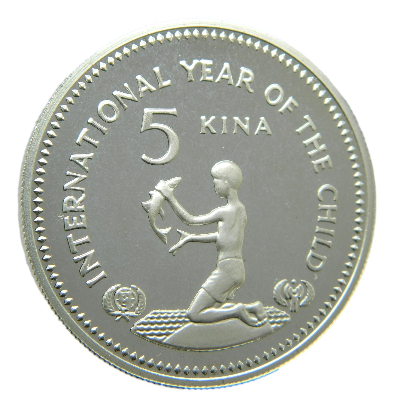 1981 - PAPUA NUEVA GUINEA - 5 KINA - AÑO INTERNACIONAL DEL NIÑO