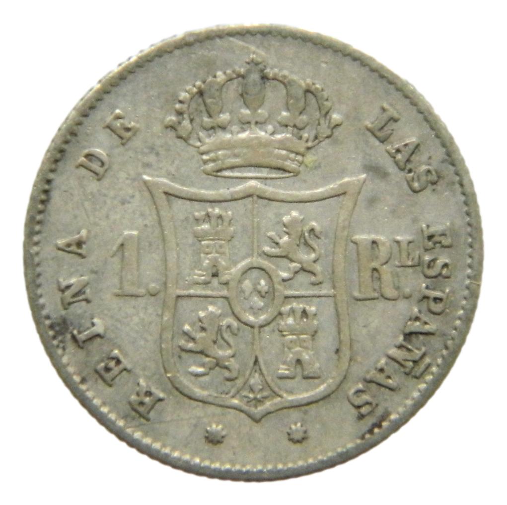 1861 - ISABEL II - 1 REAL - BARCELONA - MBC