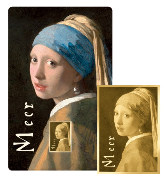 LA JOVEN DE LA PERLA - JAN VERMEER -  MONEDA DE ORO FINO - 1/1000 OZ - 3000 FRANCS CFA - TCHAD - COINCARD