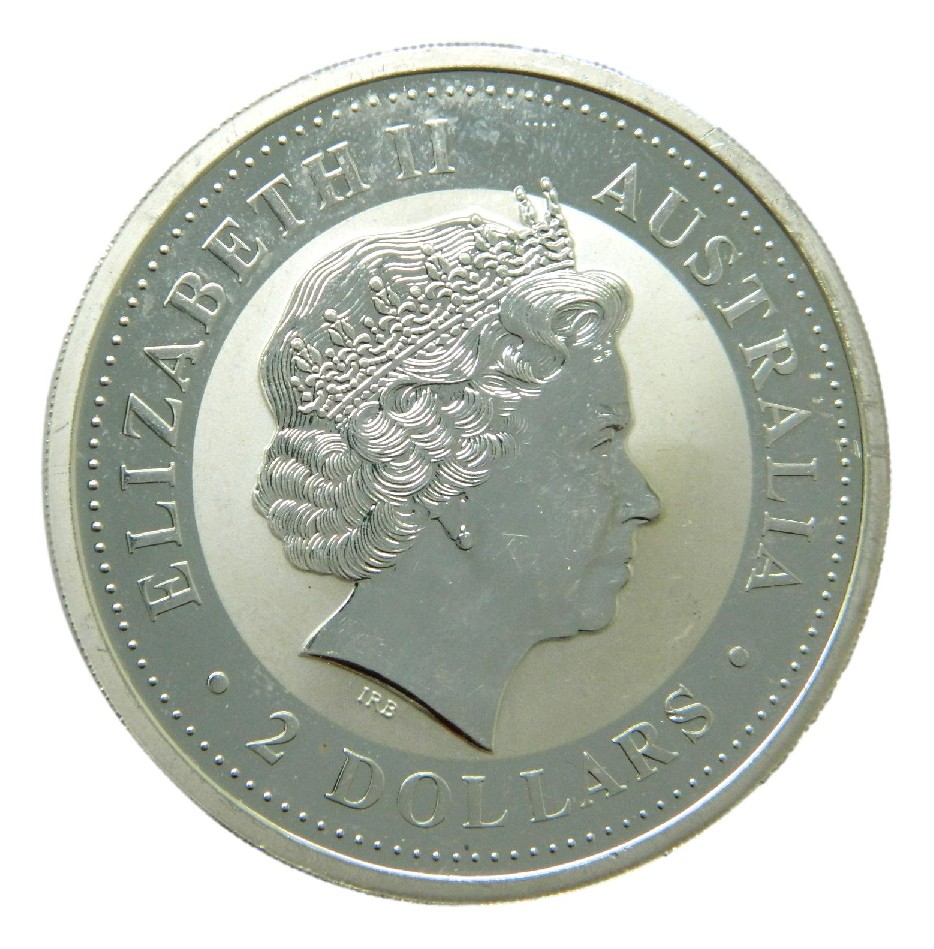 2002 - AUSTRALIA - CABALLO - 2 ONZAS PLATA - 2 DOLLARS