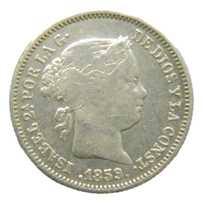 1859 - ISABEL II - 1 REAL - MADRID - MBC