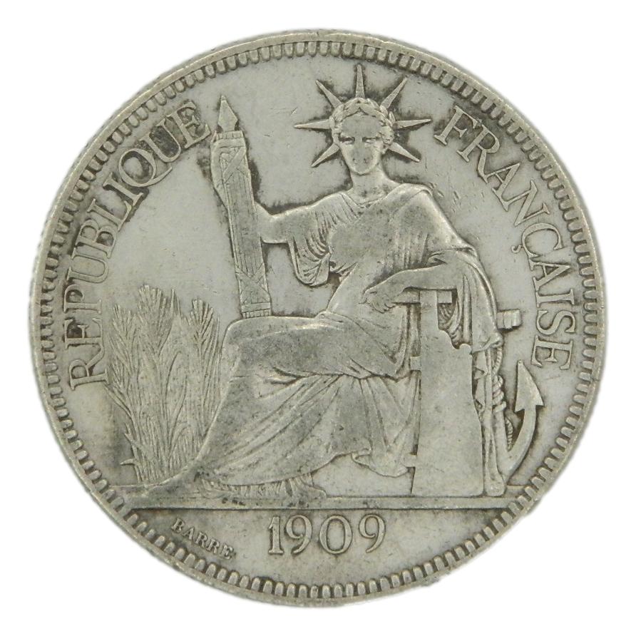 1909 A - FRANCIA INDO-CHINA - PIASTRE - PLATA