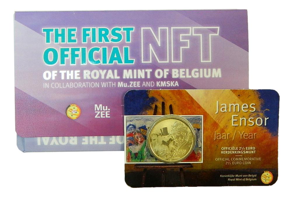 2024 - BELGICA - 2 1/2 EURO - JAMES ENSOR - COINCARD