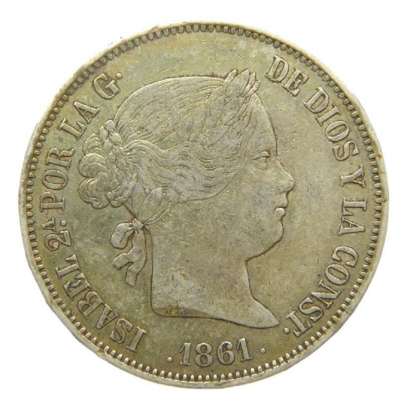 1861 - ISABEL II - 20 REALES - MADRID - MBC