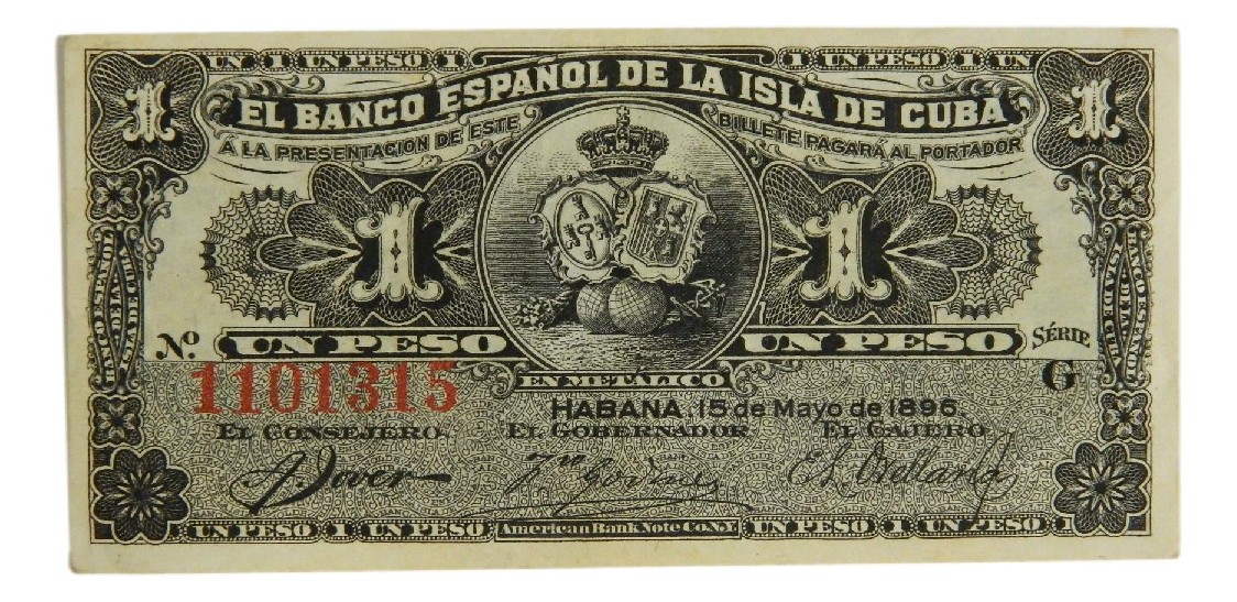 1896 - CUBA - 1 PESO - BILLETE - EBC