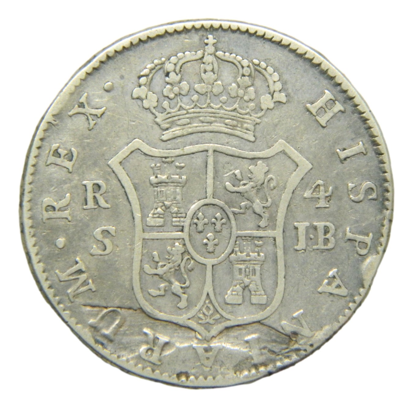 1824 JB - FERNANDO VII - 4 REALES - SEVILLA - BC+
