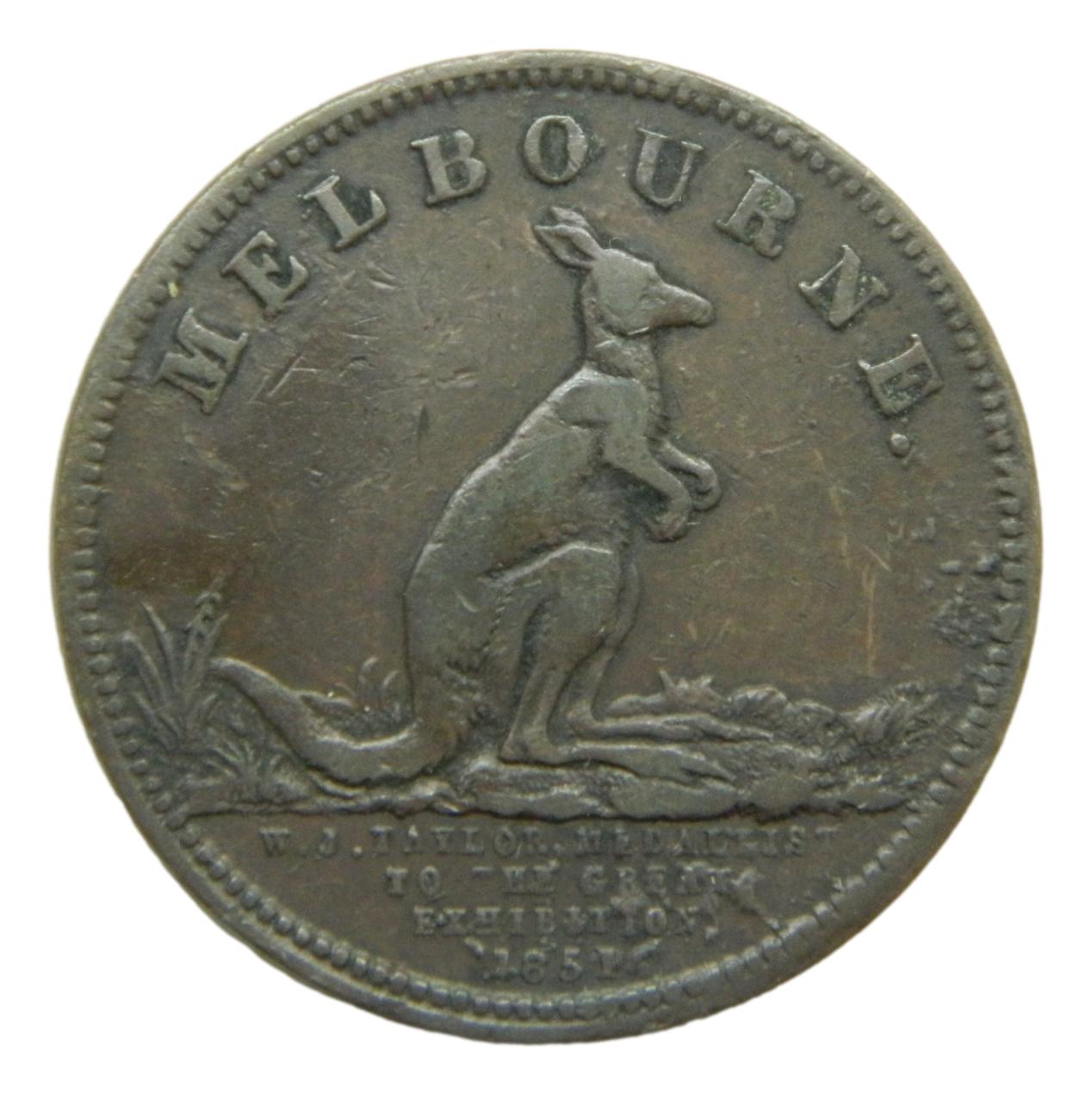 1851 - AUSTRALIA - 1/2 PENNY - MELBOURNE - S9/526