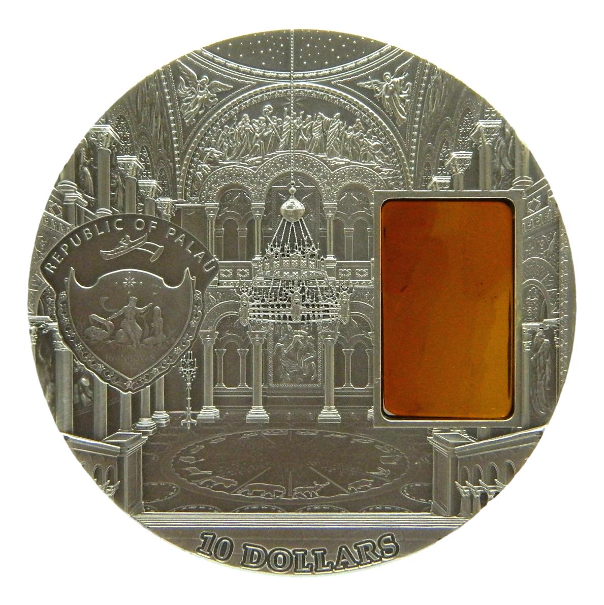 2011 - REPUBLIC OF PALAU - 10 DOLARES - NEUSCHWANSTEIN CASTLE - AMBAR