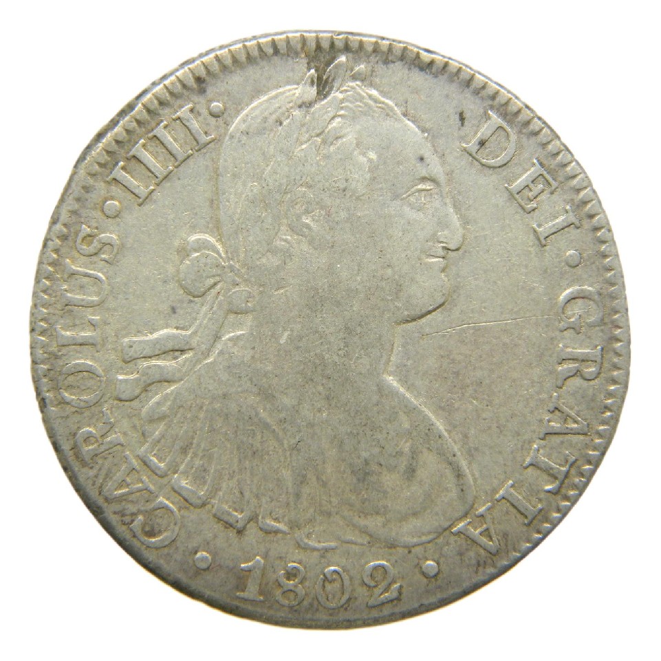 1802 FT - CARLOS IV - 8 REALES - MEXICO - BC