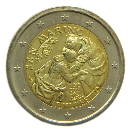 2018 - SAN MARINO - 2 EURO - TINTORETTO - SUELTA