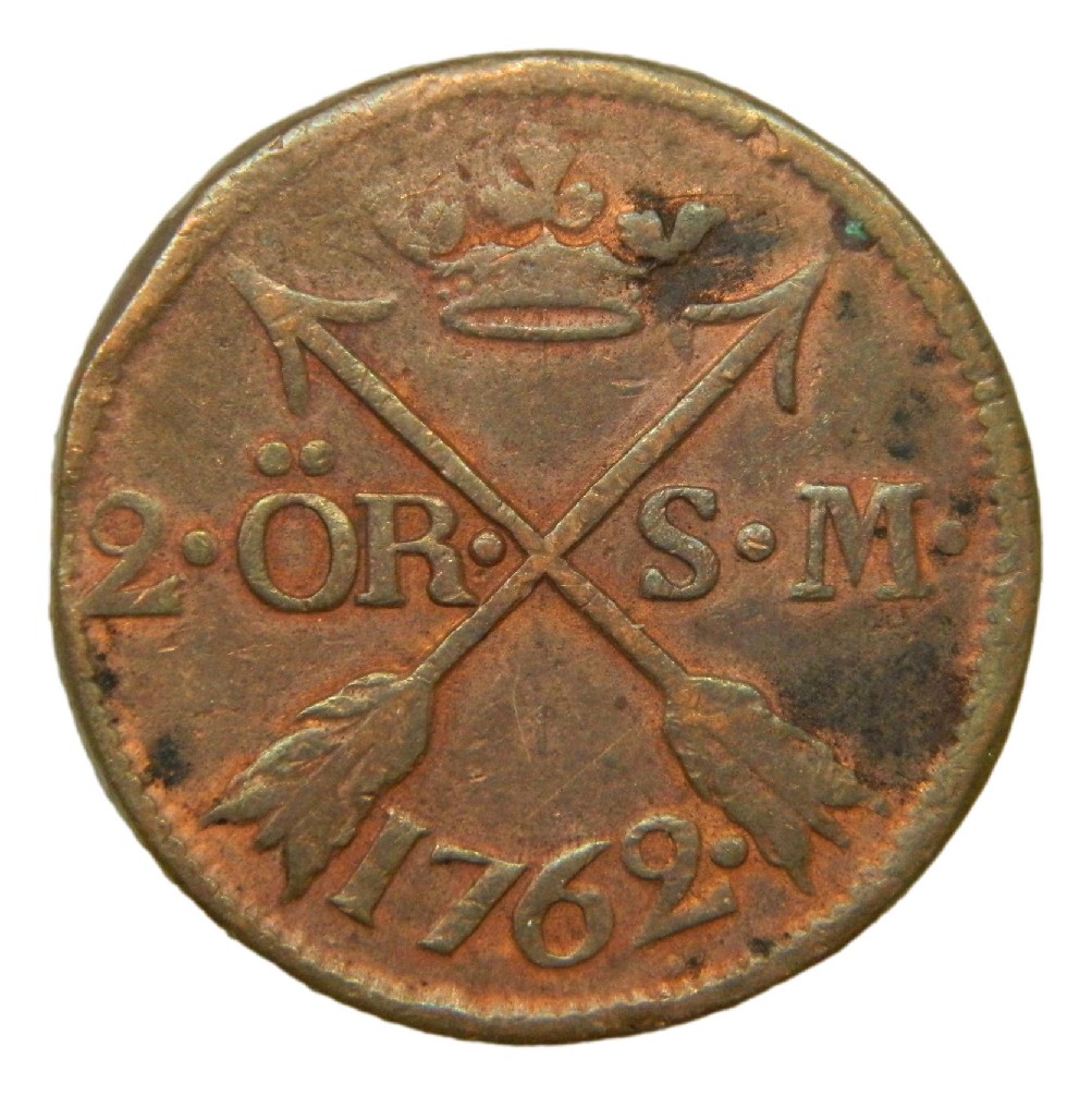 1762 - SUECIA - 2 ORE - COBRE