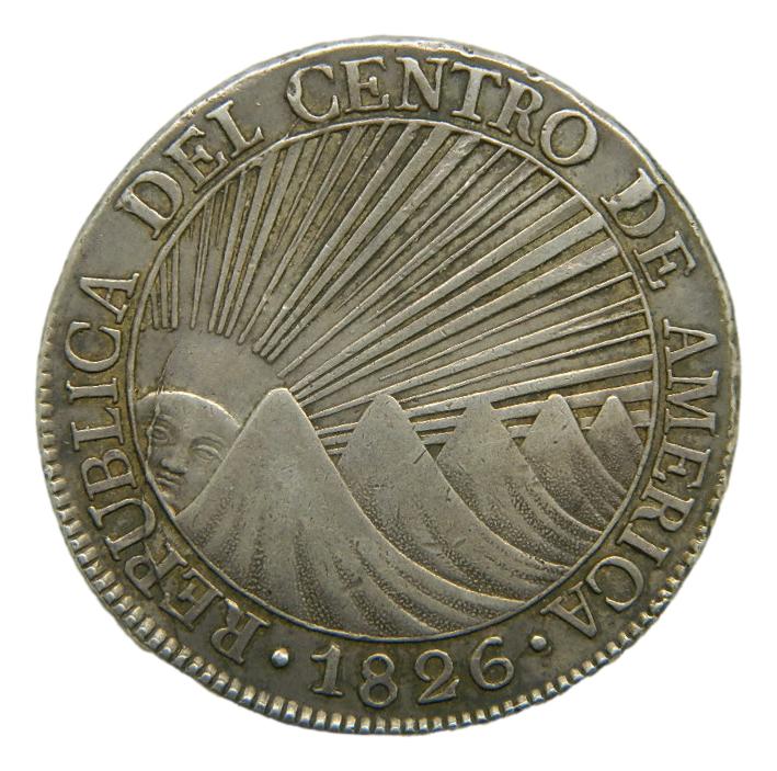1826 - REPUBLICA CENTRO AMERICA - 8 REALES - PLATA