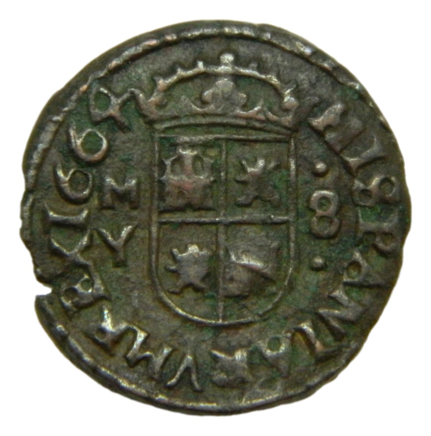 1664 MY - FELIPE IV - 8 MARAVEDIS - MADRID
