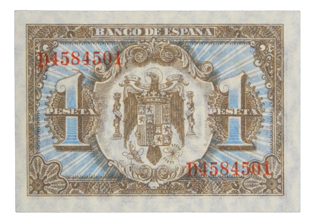 1940 - ESPAÑA - BILLETE - 1 PESETA - HERNAN CORTES - SC-