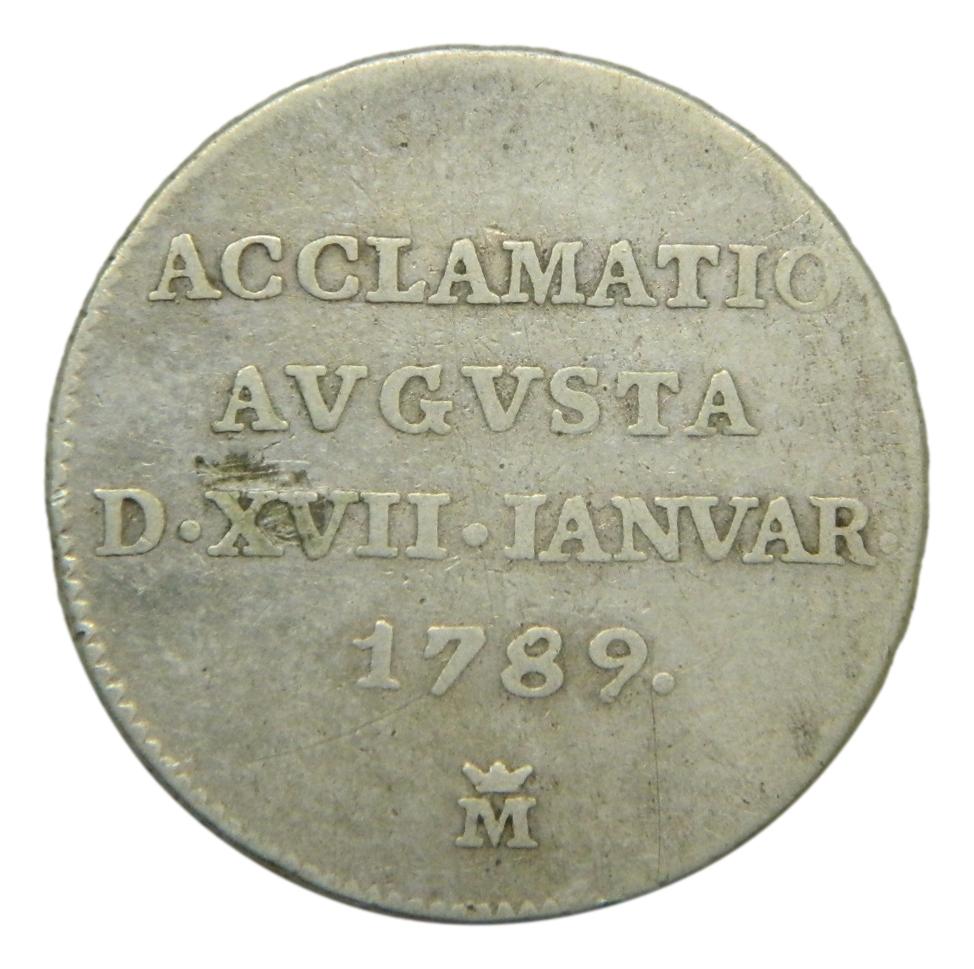 1789 - CARLOS IV - MEDALLA PROCLAMACION - MODULO 2 REALES - MADRID - BC