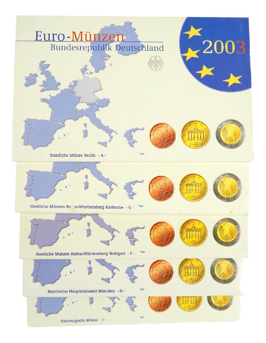 2003 - ALEMANIA - SERIE EUROS - PROOF - 5 CECAS