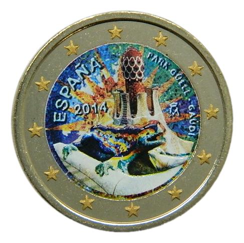 2014 - ESPAÑA - 2 EUROS - GAUDI - COLOR