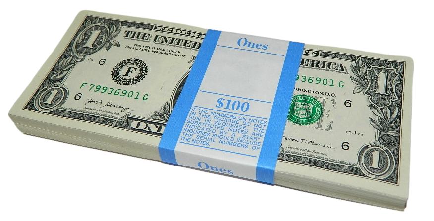 2021 - ESTADOS UNIDOS - LOTE 100 BILLETES - 1 DOLAR - WASHINGTON - TACO