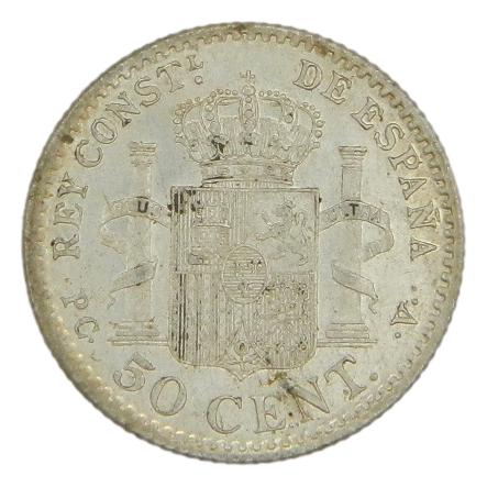 1910 *1-0 - ALFONSO XIII - 50 CENTIMOS  - PCV