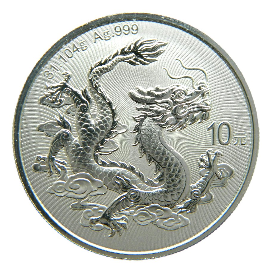 2025 - CHINA - 10 YUAN - ONZA PLATA - DRAGON - MURALLA CHINA
