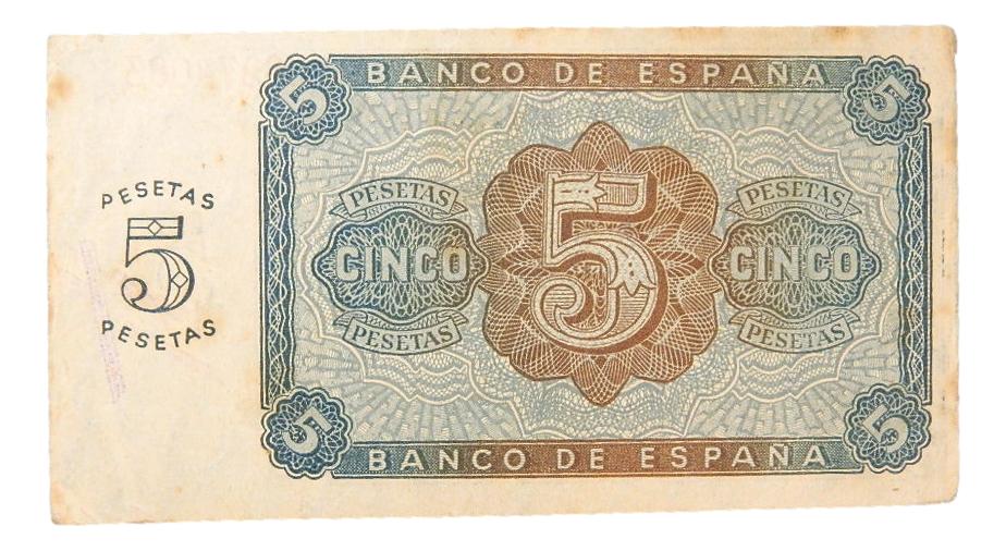 1938 - ESPAÑA - 5 PESETAS - BILLETE - BURGOS - BC