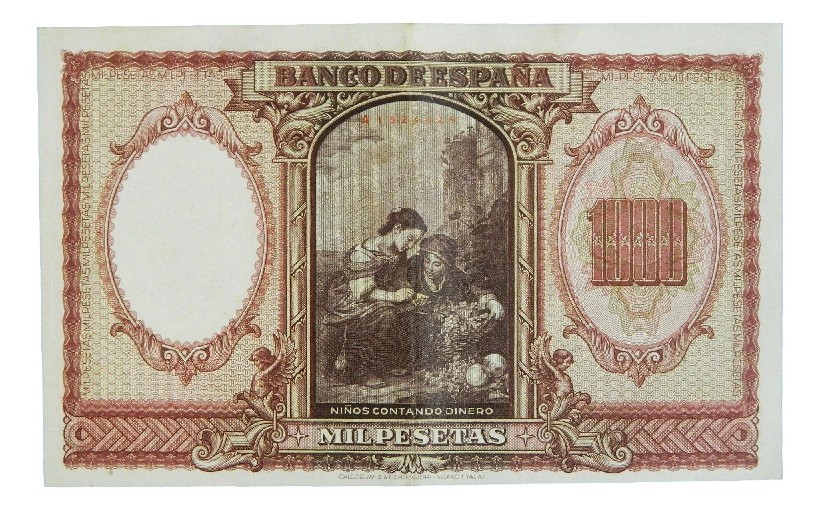 1940 - ESPAÑA - BILLETE - 1000 PESETAS - BARTOLOME MURILLO - EBC