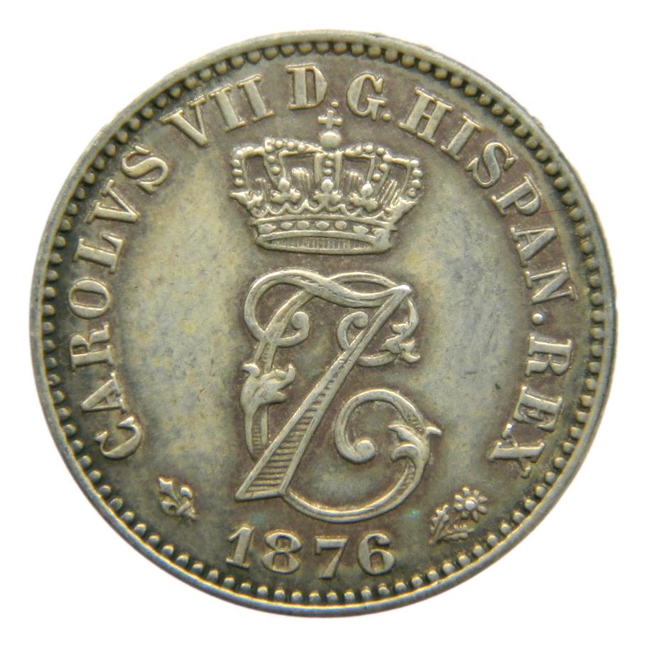 1876 - CARLOS VII  PRETENDIENTE - 50 CENTIMOS - BRUSELAS - EBC