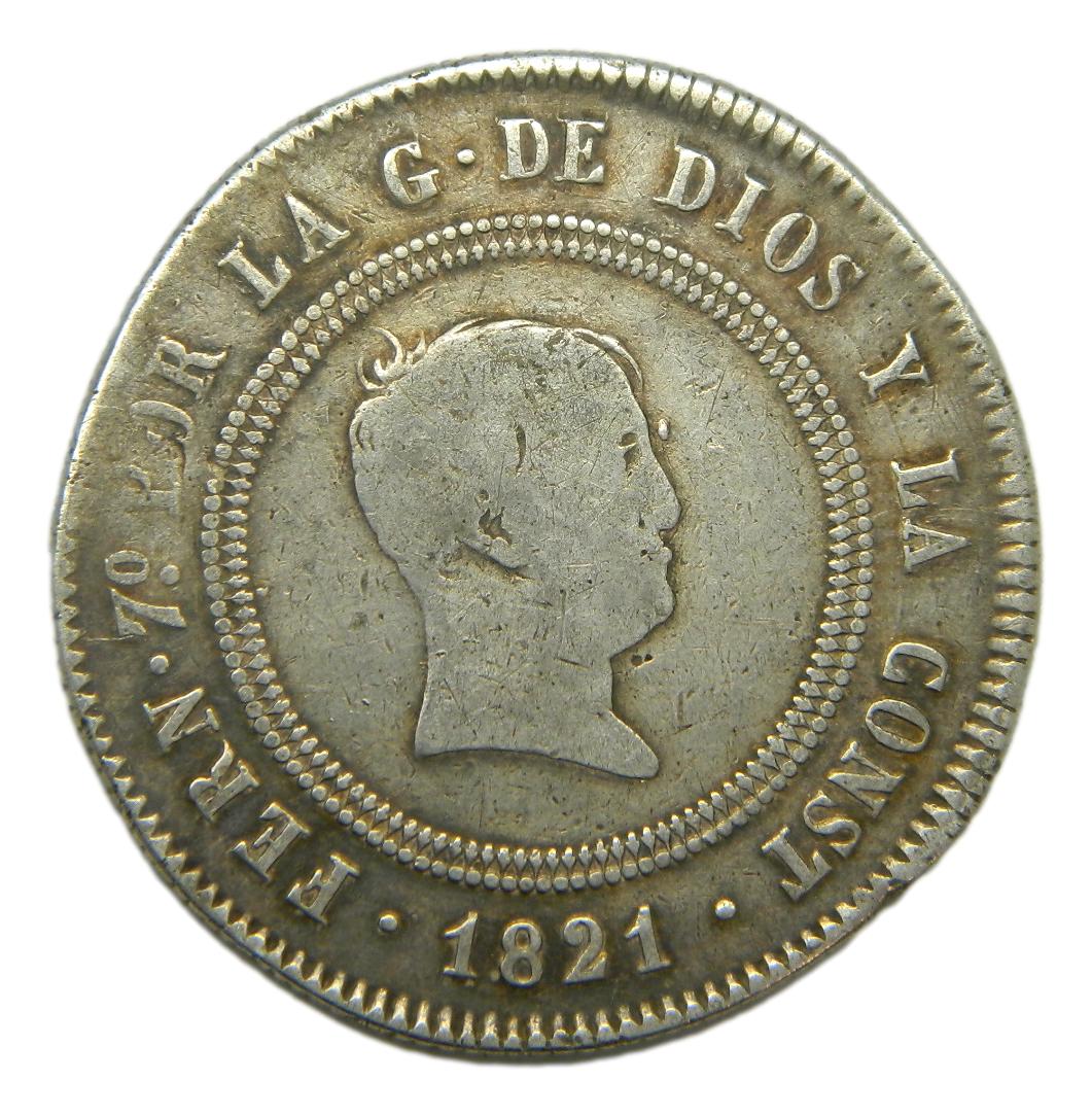 1821 UG -  FERNANDO VII - 10 REALES - BILBAO - BC+