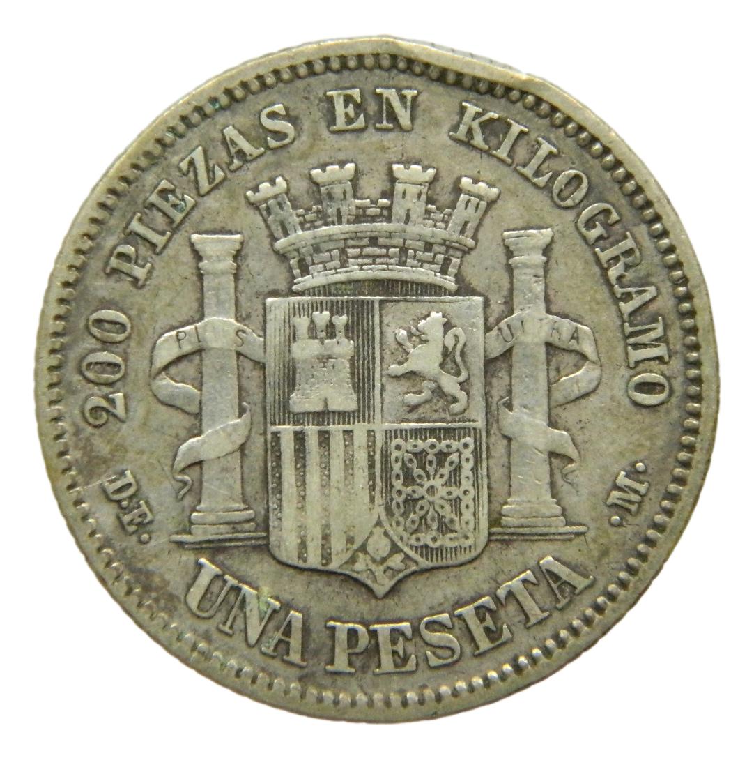 1870 *73 - GOBIERNO PROVISIONAL - 1 PESETA - DEM - BC