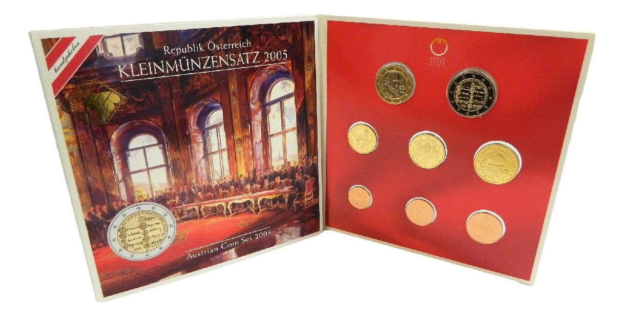 2005 - AUSTRIA - CARTERA EUROS - 8 MONEDAS