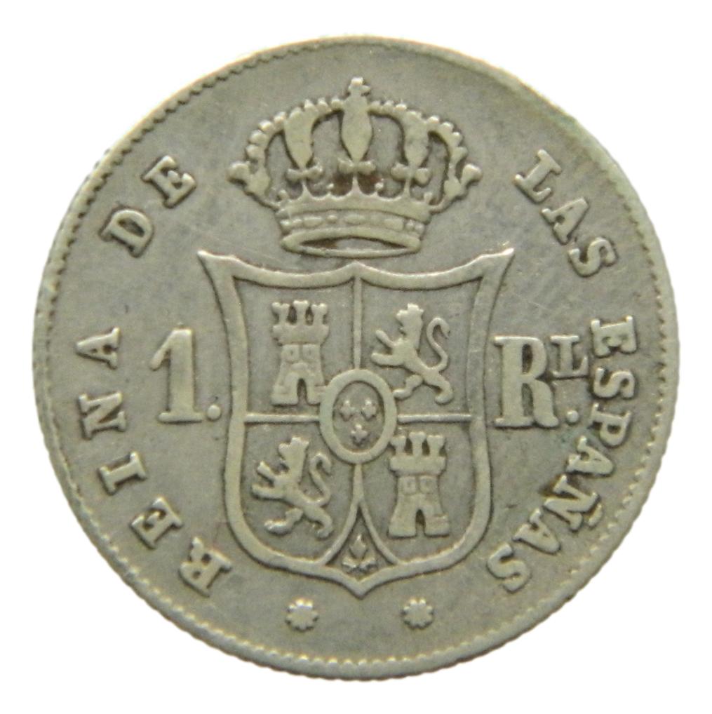 1853 - ISABEL II - 1 REAL - BARCELONA - MBC