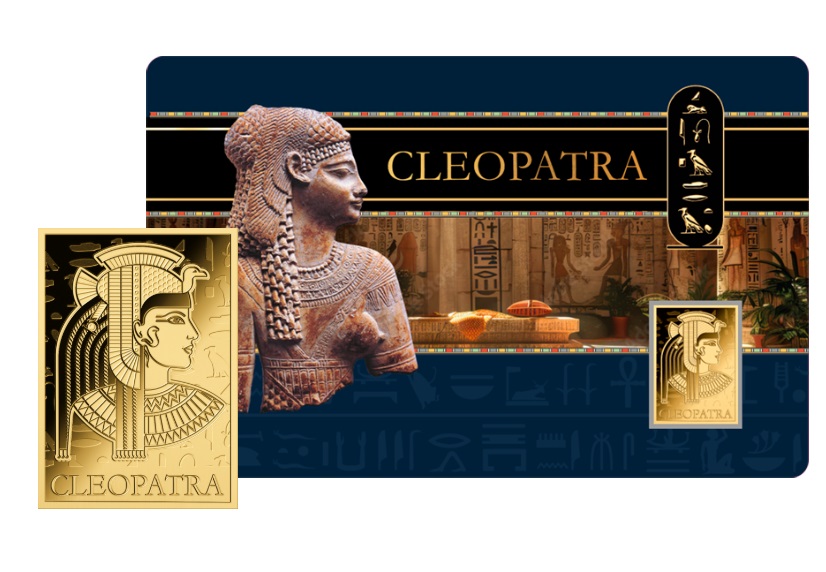 CLEOPATRA -  MONEDA DE ORO FINO - 1/1000 OZ - 3000 FRANCS CFA - TCHAD - COINCARD