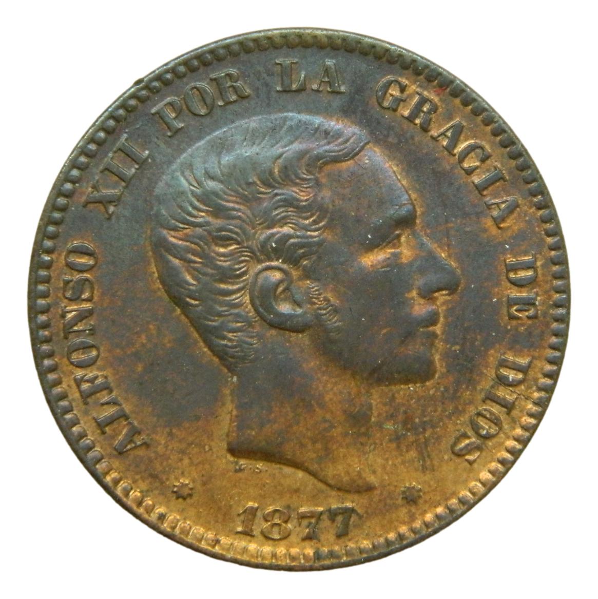 1877 OM - ALFONSO XII - 10 CENTIMOS - BARCELONA - EBC