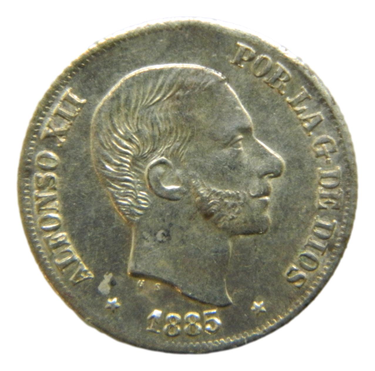 1885 - ALFONSO XII - 10 CENTAVOS DE PESO - MANILA - S9/334