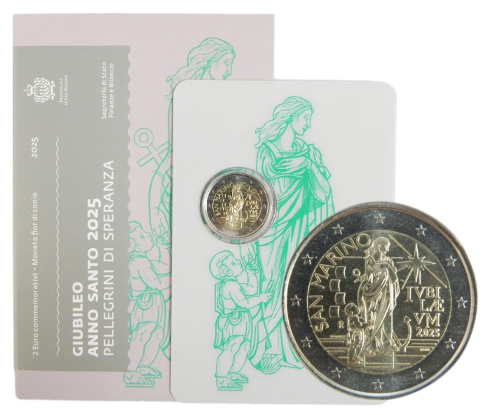 2025 - SAN MARINO - 2 EURO - PEREGRINOS DE LA ESPERANZA