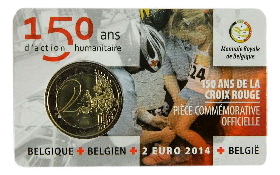 2014 - BELGICA - 2 EURO - CRUZ ROJA - COINCARD 2
